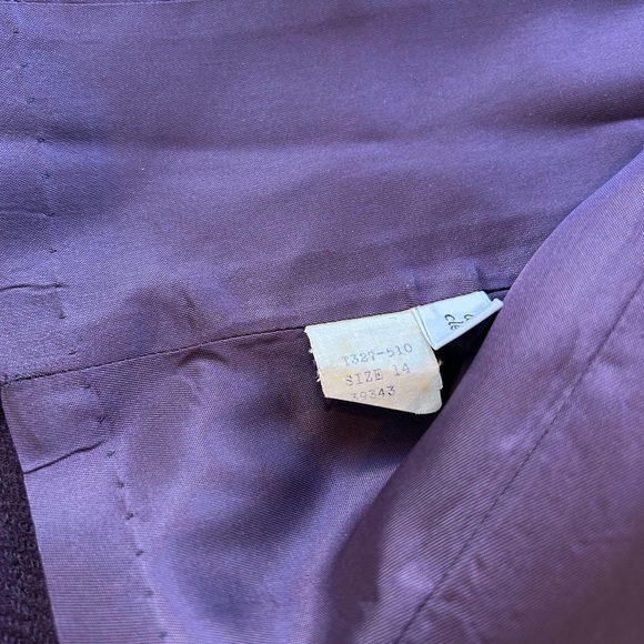 Vintage Pendleton 100% Wool Purple Blazer - Picture 3 of 6